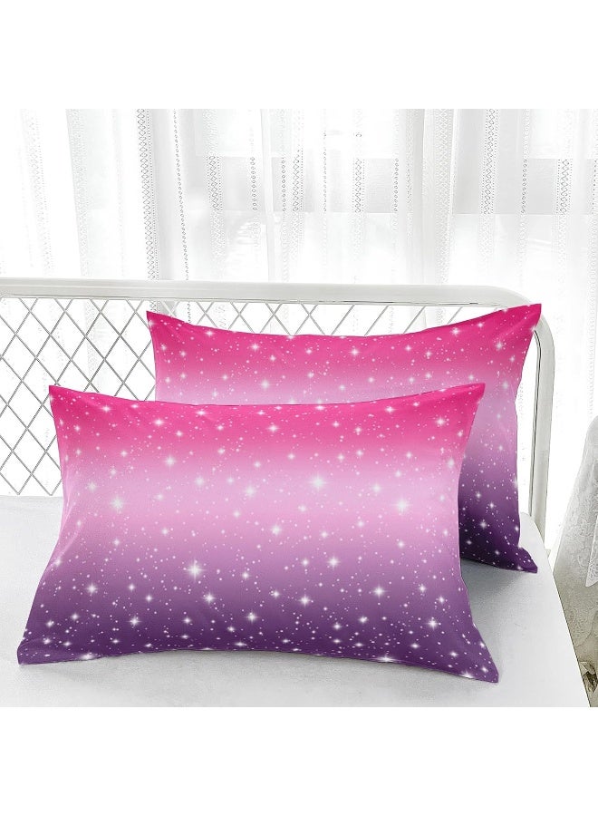 Nttopship3D Colorful Comforter Sets, Bedding Sets Full Size for Kids, Pink Purple Gradient Comforter Sets All Season 1 Comforter and 2 Pillowcases - Image 5